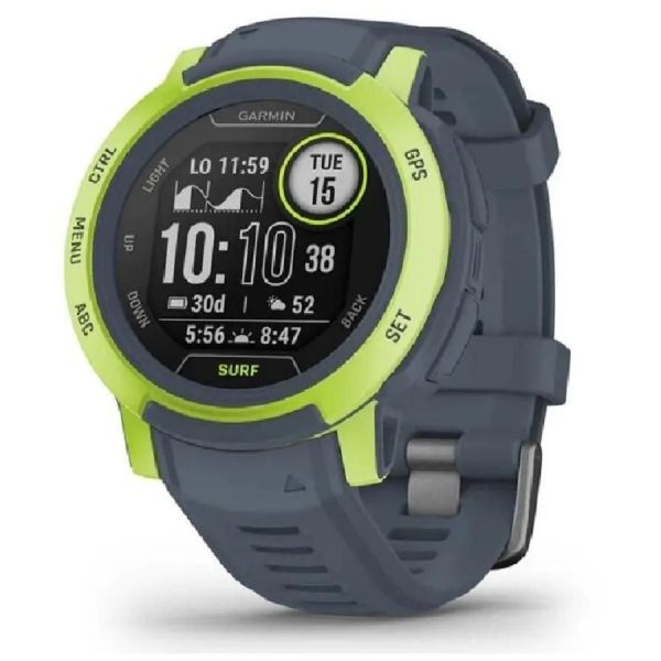 Умные часы Garmin Instinct 2 SURF черный/зеленый